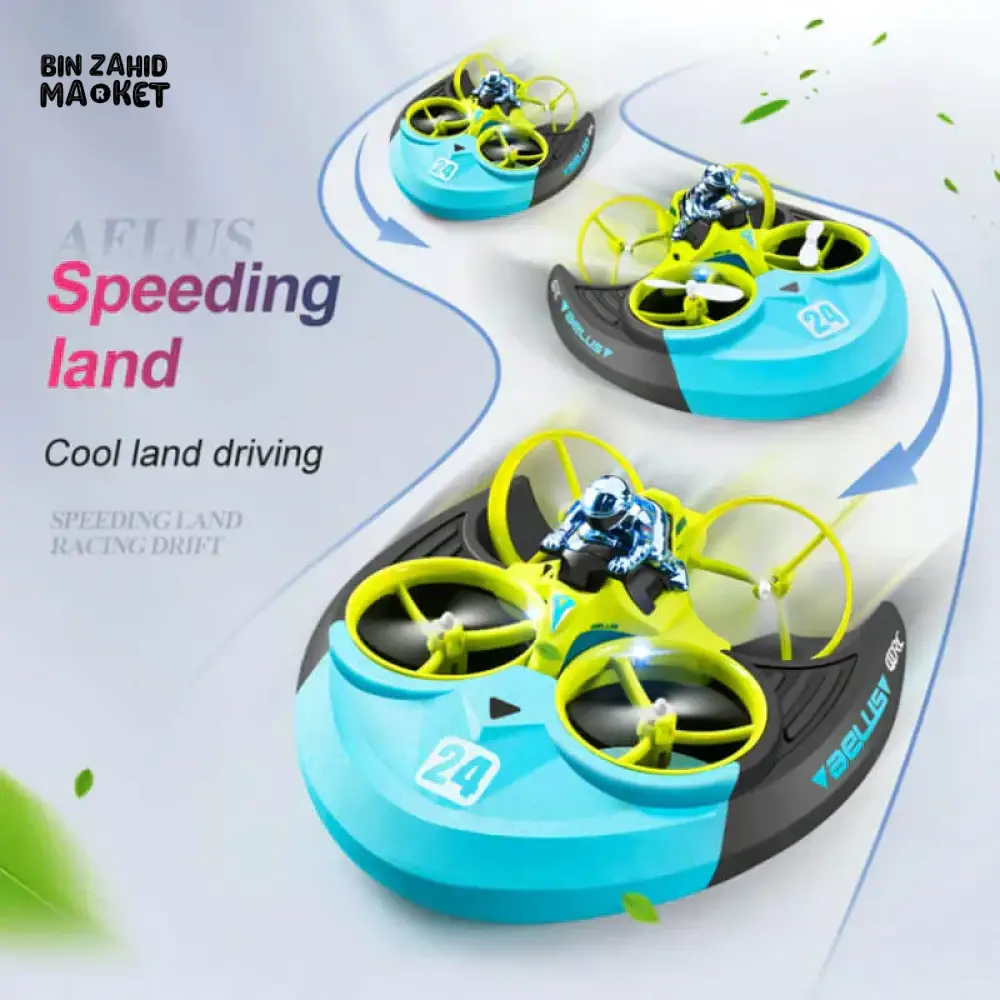 3IN1 4DRC REMOTE CONTROL CAR & BOAT V24 DRONE - Image 5
