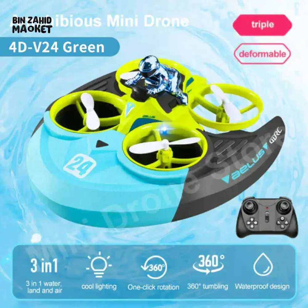 3IN1 4DRC REMOTE CONTROL CAR & BOAT V24 DRONE - Image 6