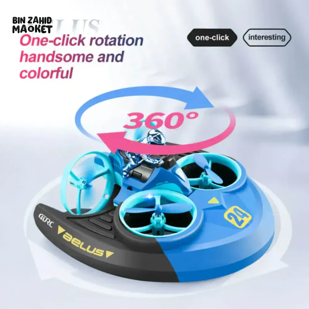 3IN1 4DRC REMOTE CONTROL CAR & BOAT V24 DRONE - Image 7