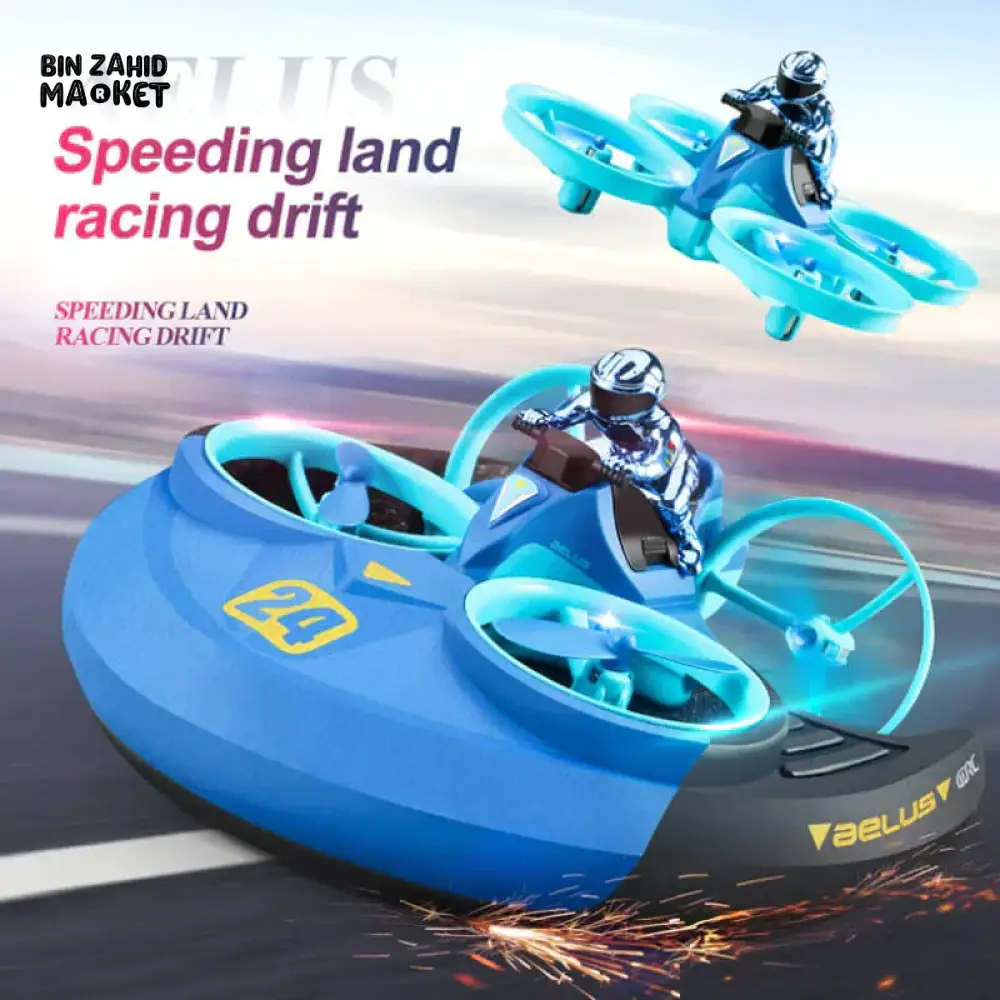 3IN1 4DRC REMOTE CONTROL CAR & BOAT V24 DRONE - Image 8