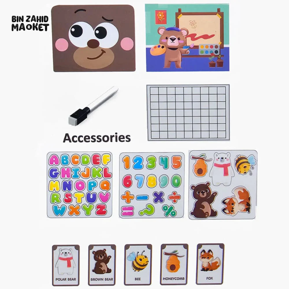 3IN1 CREATIVE KIDS FIRST DRAWING BOARD 14 PIECES ACCESSORIES - Image 4