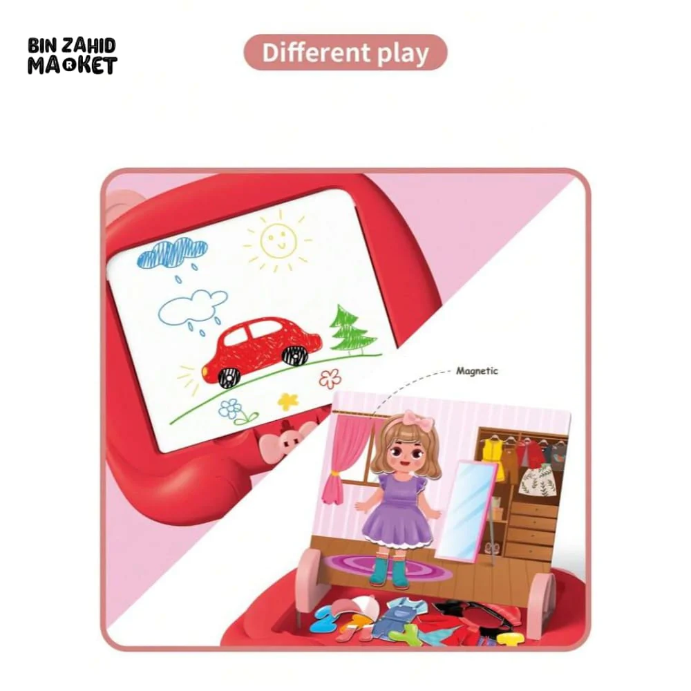 3IN1 CREATIVE KIDS FIRST DRAWING BOARD 14 PIECES ACCESSORIES - Image 8