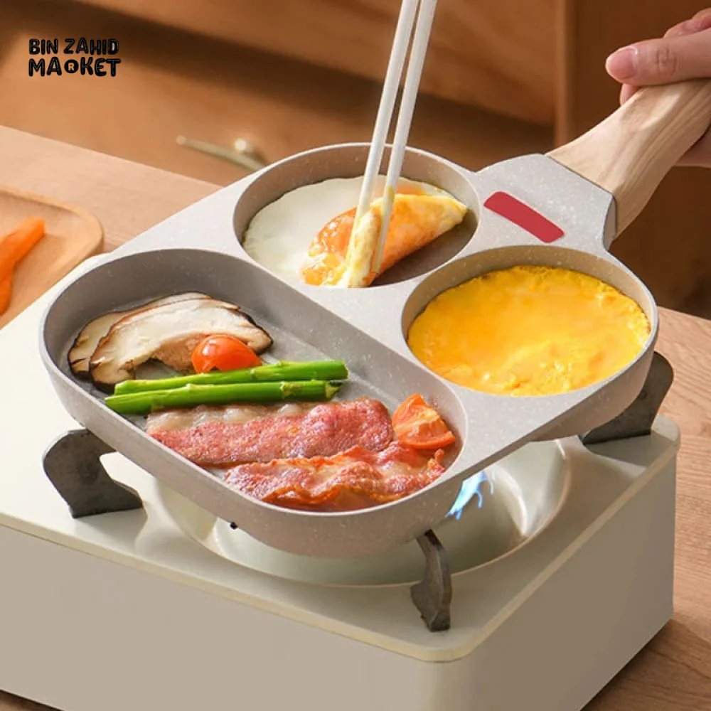 3IN1 MARBLE COATED FRYING PAN WITH GRILL - Image 5