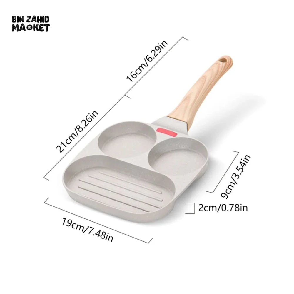 3IN1 MARBLE COATED FRYING PAN WITH GRILL - Image 8