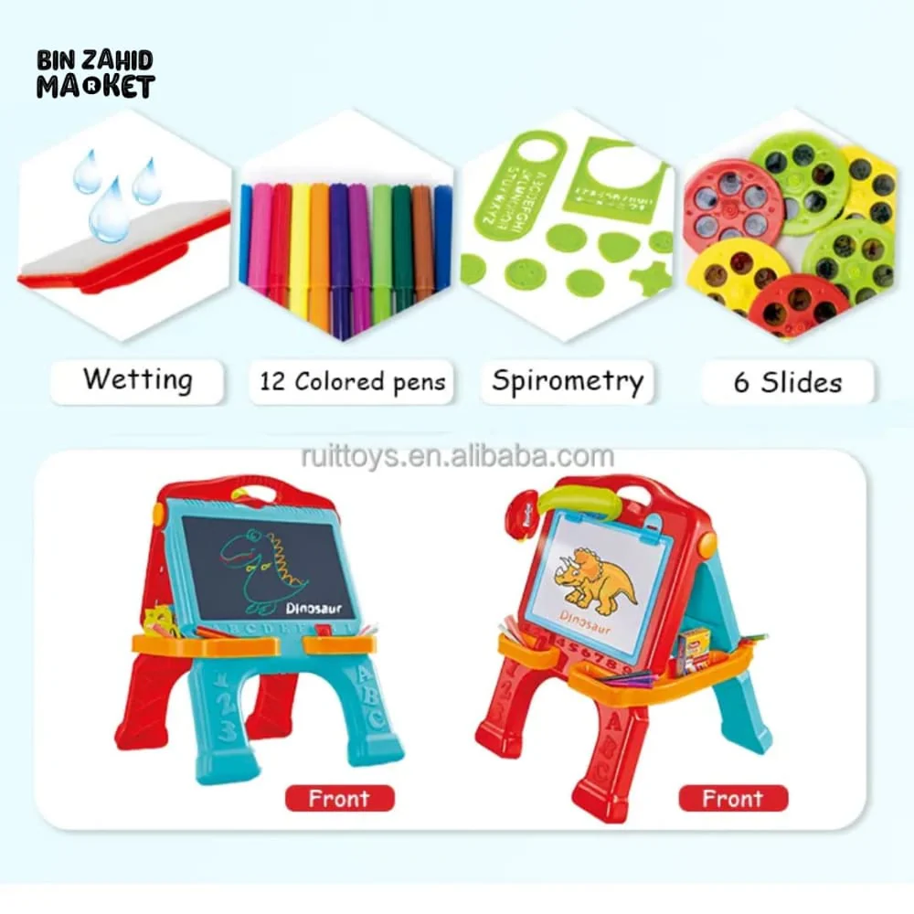4-IN-1 KIDS LED DRAWING BOARD – CREATIVE PLAY & LEARNING TABLE - Image 3