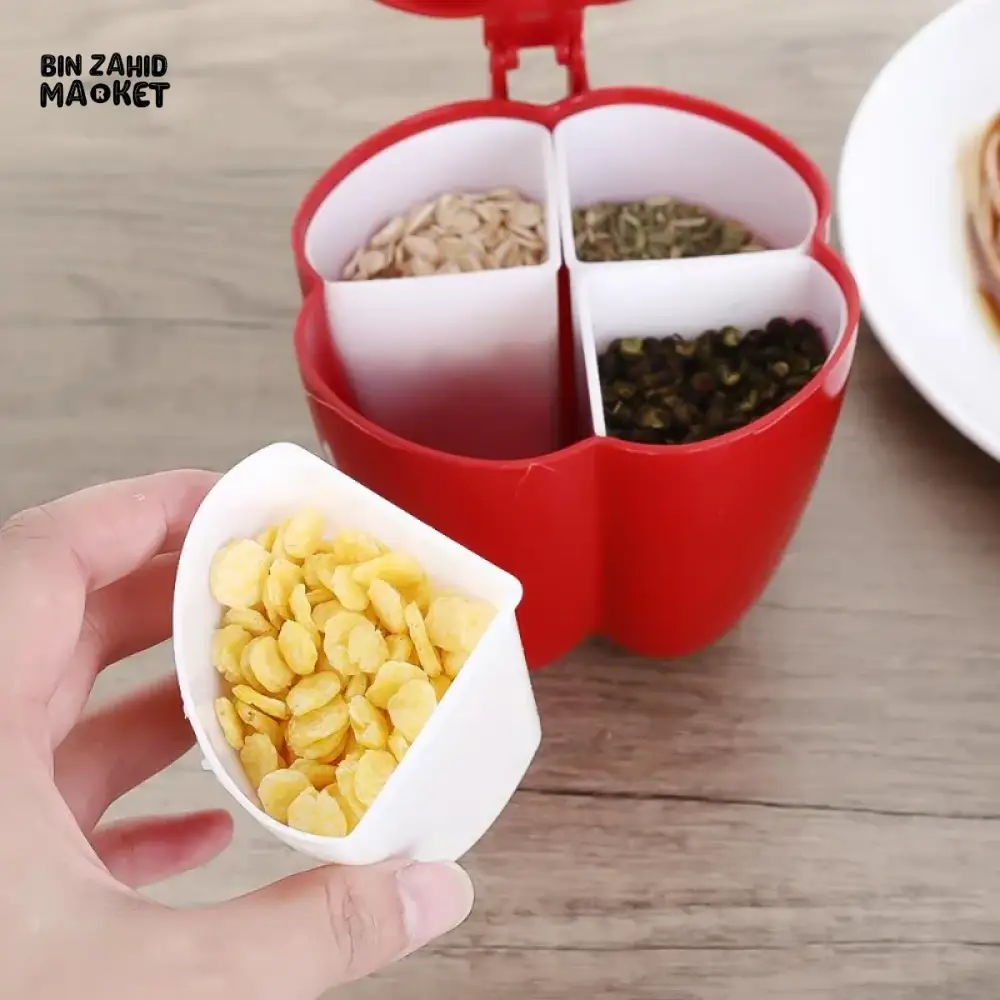 4-IN-1 PLASTIC CREATIVE SPICE JAR CONTAINER WITH SPOON – CHILI SHAPE GRILL SPICES SPICE RACK FOR HOME & KITCHEN ACCESSORIES - Image 3