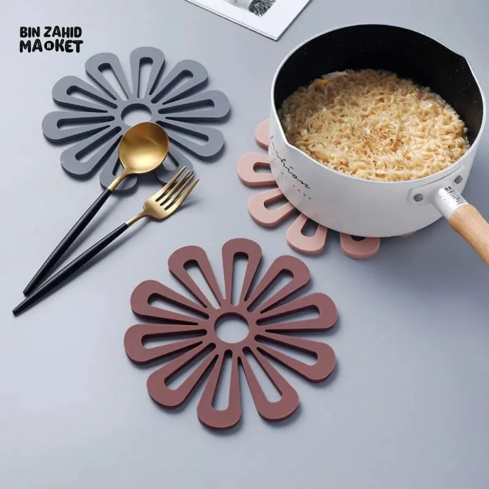 2 PIECES PETAL SILICONE HEAT INSULATION PAD - Image 3