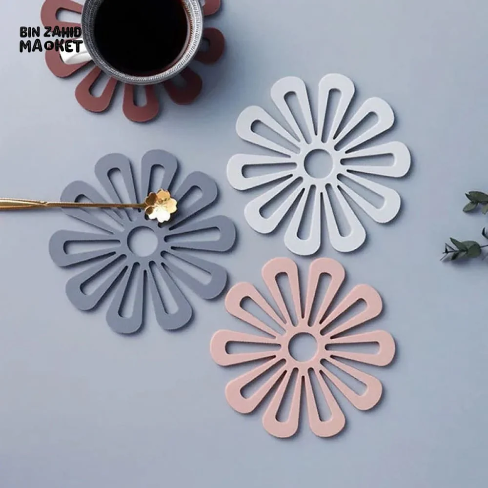 2 PIECES PETAL SILICONE HEAT INSULATION PAD - Image 4