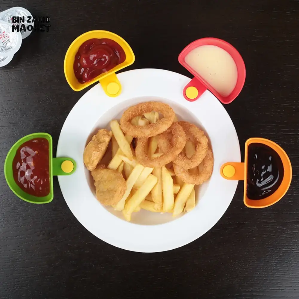 4 PIECES SEASONING BOWL DIP CLIP SET – MULTIPURPOSE SAUCE CONTAINERS - Image 3