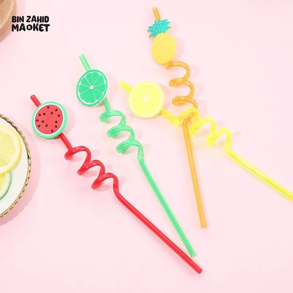 4 PIECES SPIRAL DRINKING STRAW SET - Image 2