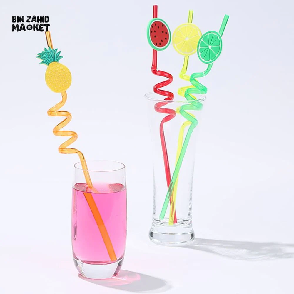 4 PIECES SPIRAL DRINKING STRAW SET - Image 3
