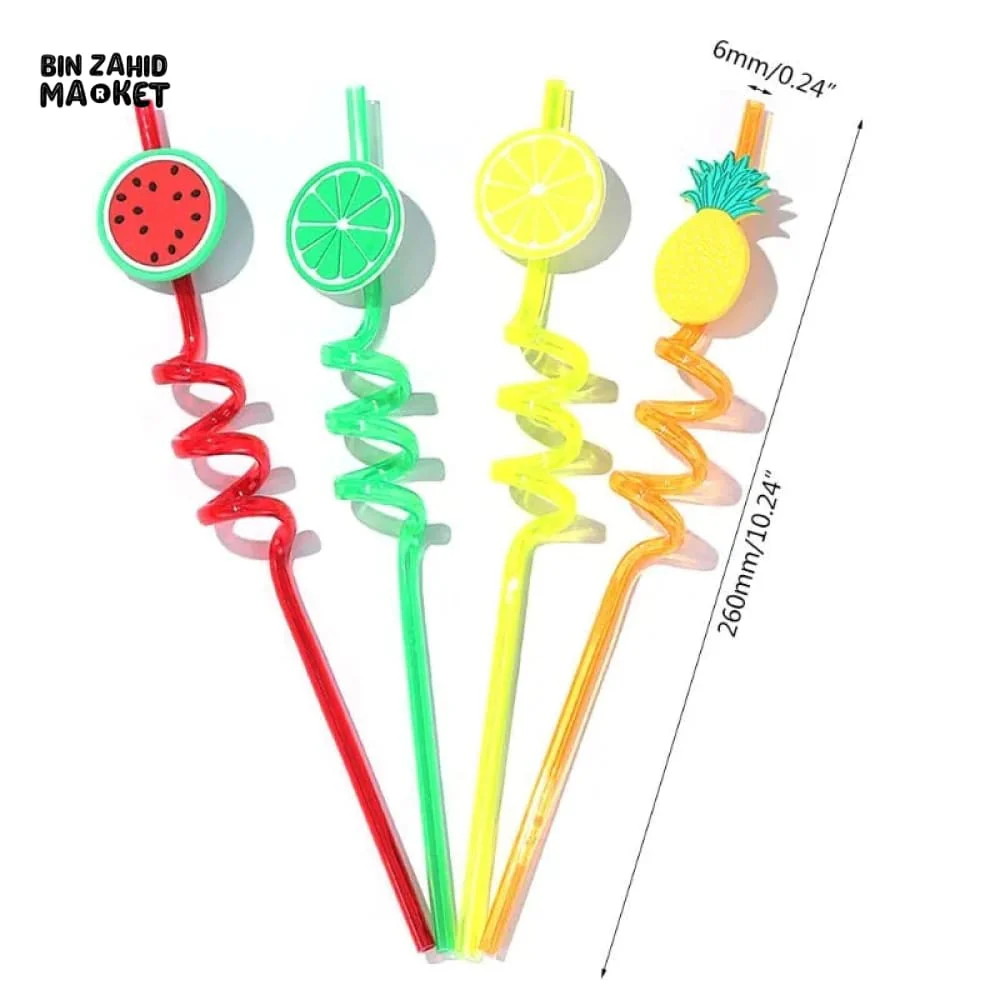 4 PIECES SPIRAL DRINKING STRAW SET - Image 4