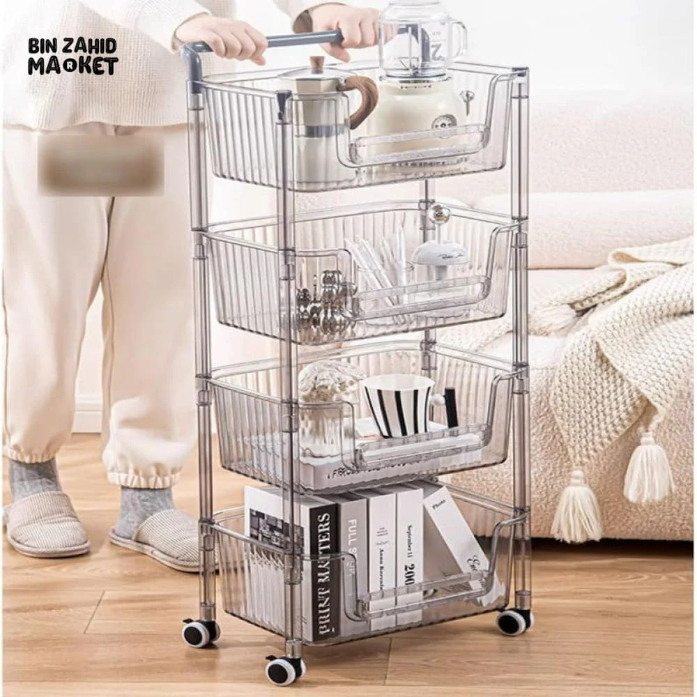 4 TIER LUXURY STORAGE CART FOR KITCHEN & BATHROOM - Image 2