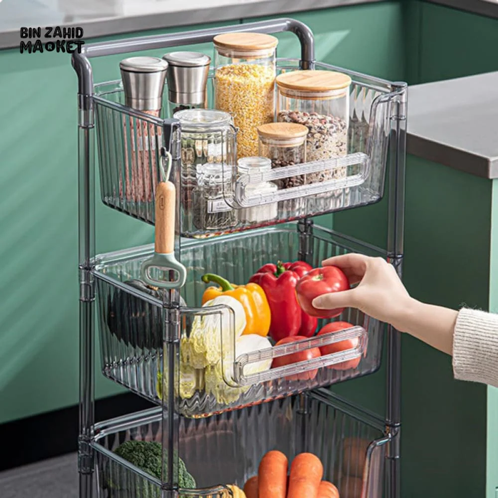 4 TIER LUXURY STORAGE CART FOR KITCHEN & BATHROOM - Image 4