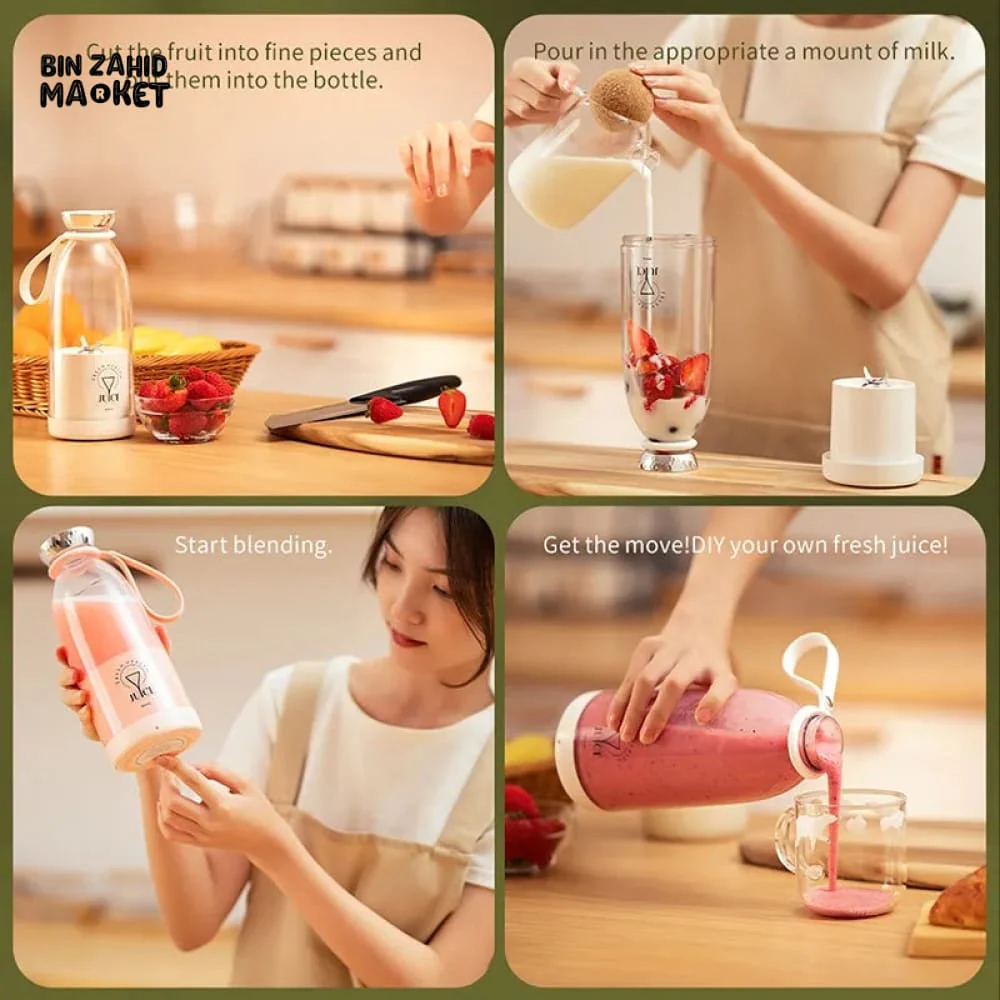 4X BLADES RCHARGEABLE JUICER BLENDER - Image 5
