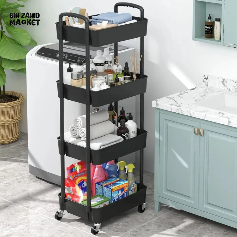 4X LAYERS TROLLEY WITH WHEELS - Image 2