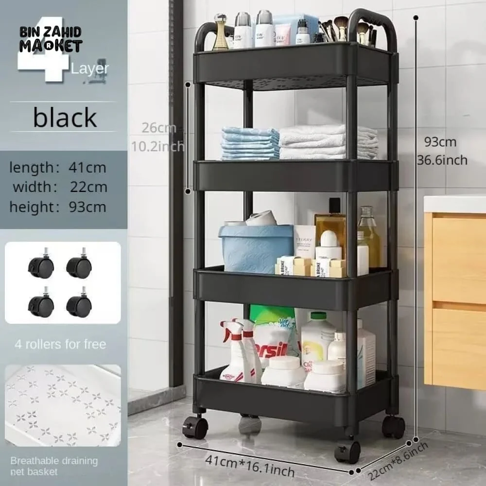 4X LAYERS TROLLEY WITH WHEELS - Image 7
