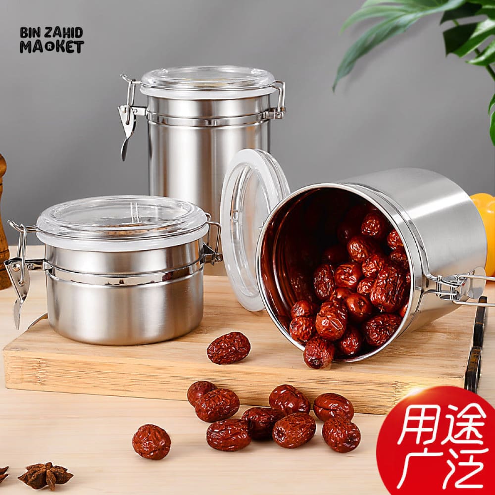 4X PIECES STAINLESS STEEL JAR SET - Image 5