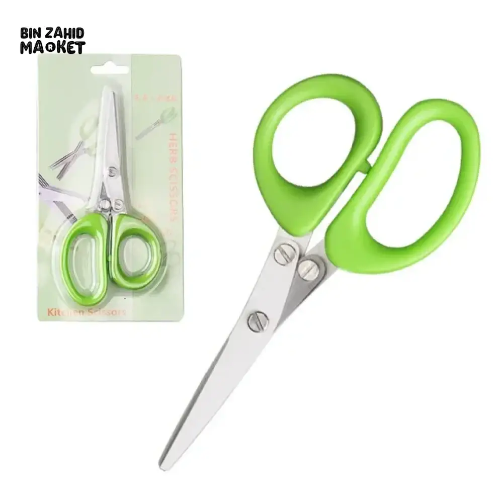 5-BLADE HERB SCISSORS – STAINLESS STEEL SPRING ONION CUTTER - Image 11