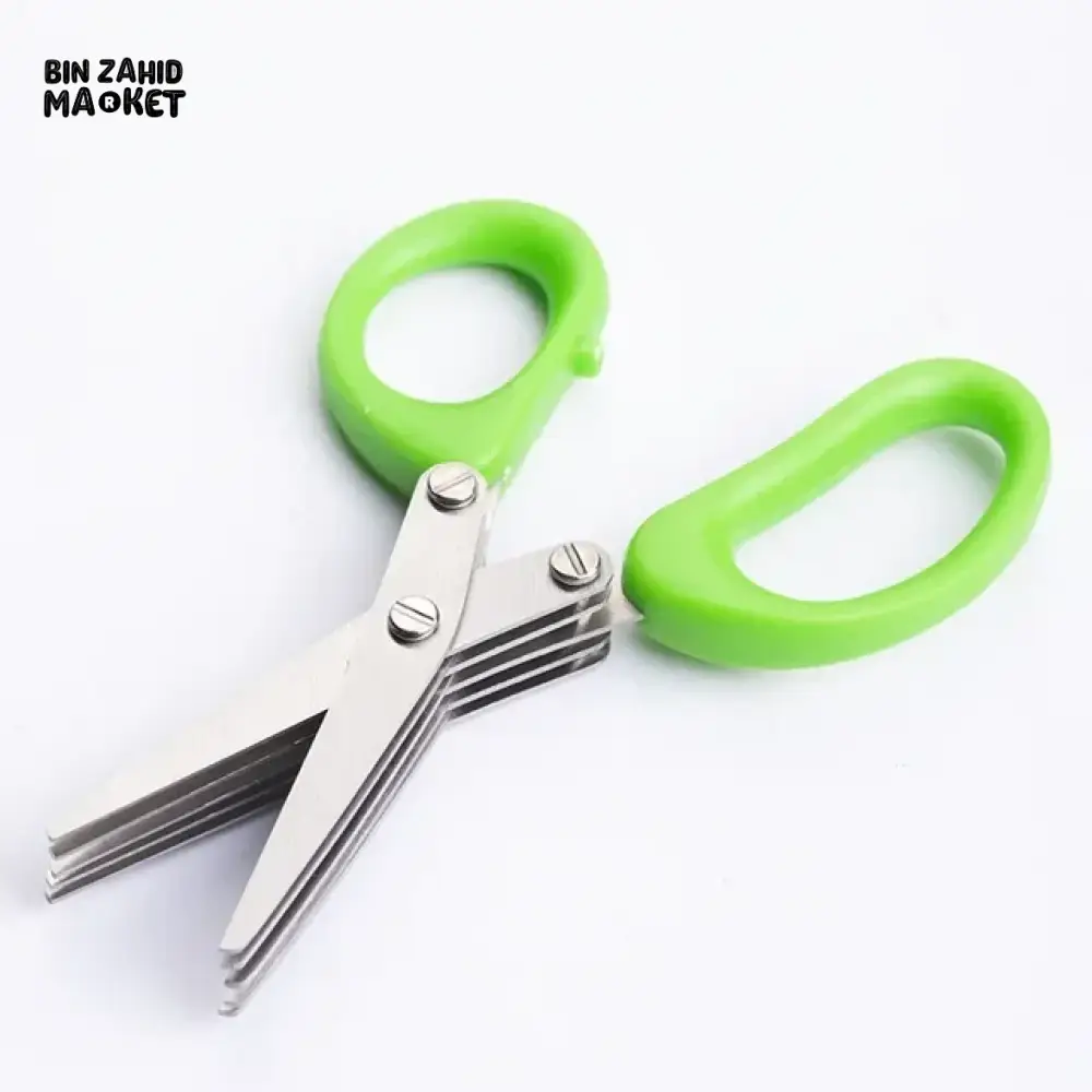 5-BLADE HERB SCISSORS – STAINLESS STEEL SPRING ONION CUTTER - Image 8