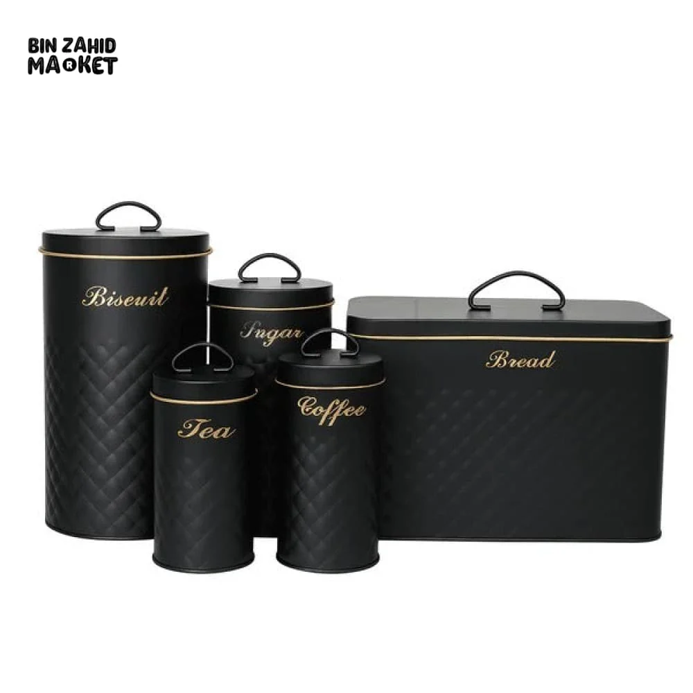 5 PCS METAL KITCHEN JAR SET - Image 2