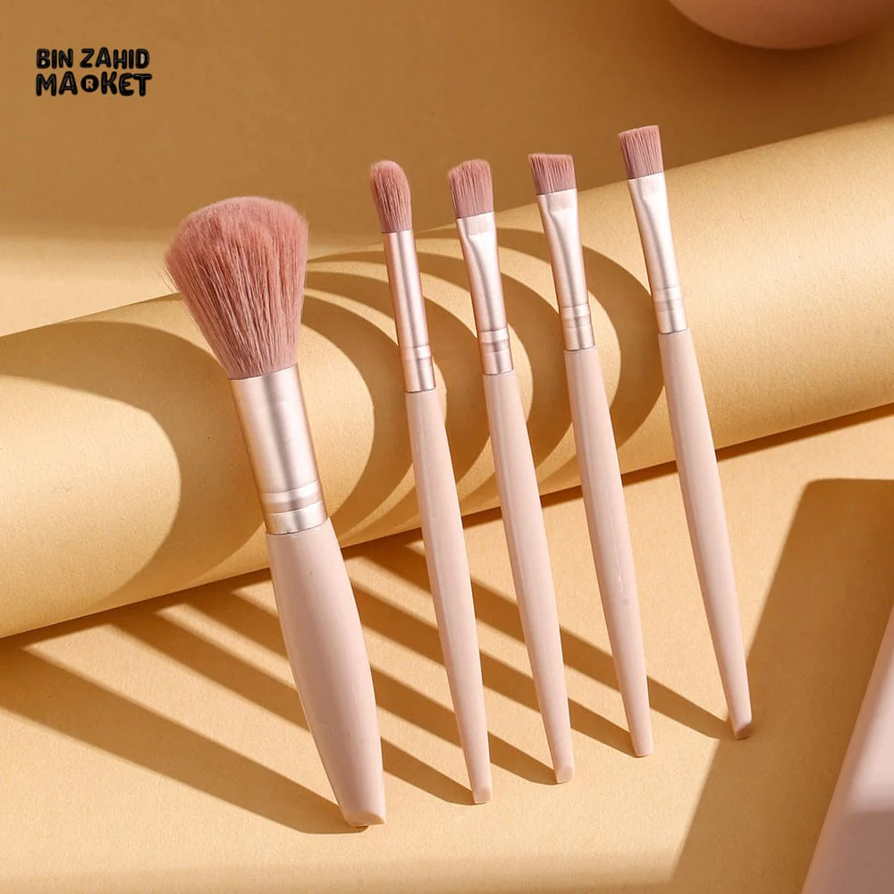 5-PIECE MAKEUP BRUSH SET WITH TRAVEL STORAGE CASE – SOFT BRISTLES & PORTABLE DESIGN - Image 3