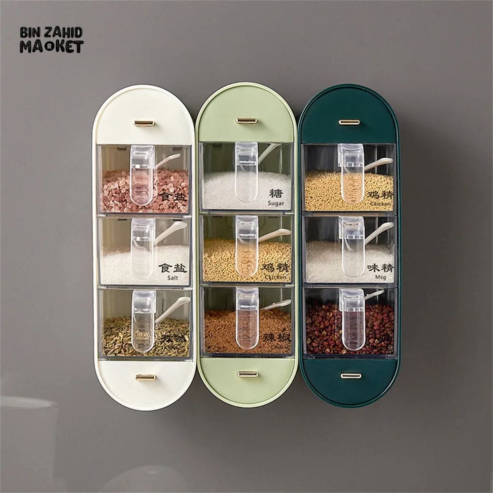 5IN1 ACRYLIC WALL MOUNTED SPICES BOX - Image 2