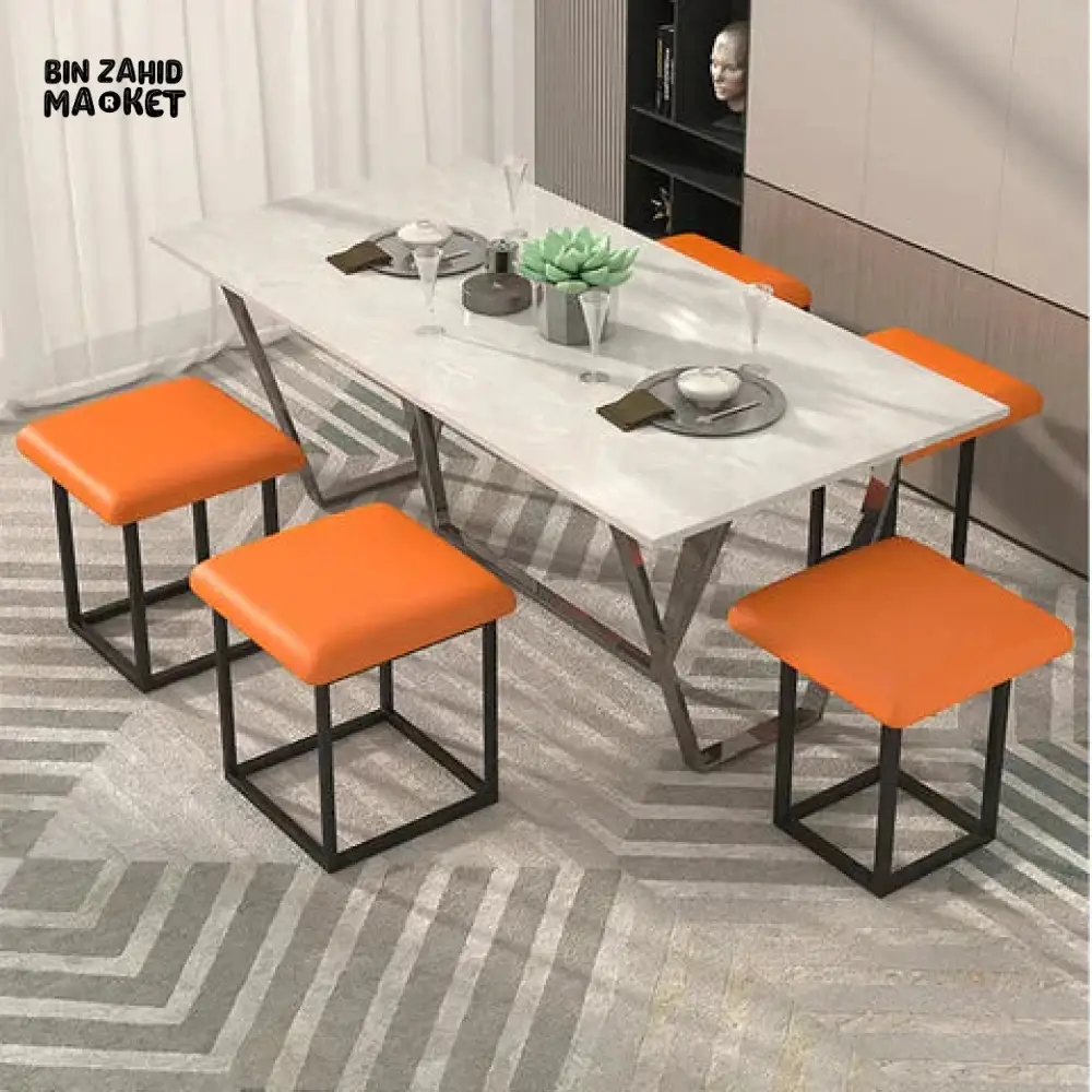 5IN1 NORDIC LEATHER OTTOMAN MULTIFUNCTIONAL STOOL STORAGE FOOT STOOL - Image 10