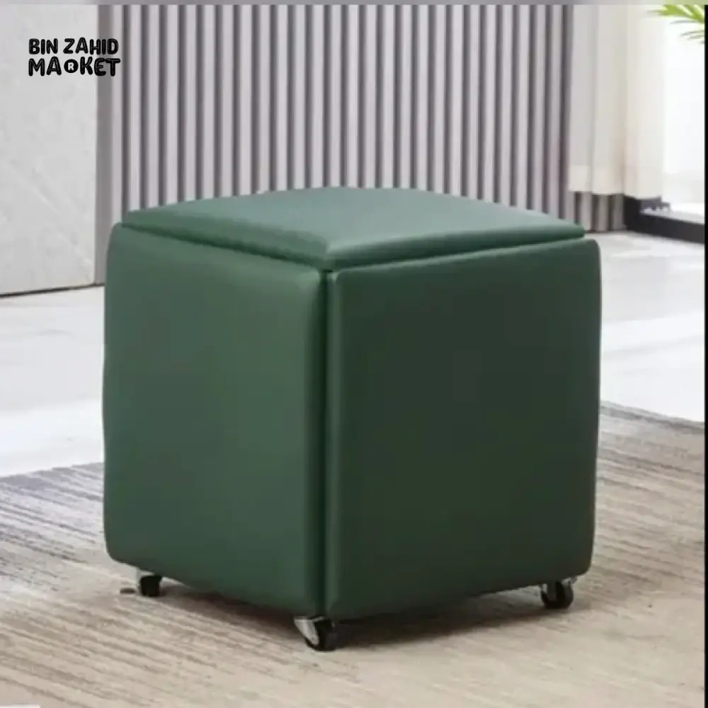 5IN1 NORDIC LEATHER OTTOMAN MULTIFUNCTIONAL STOOL STORAGE FOOT STOOL - Image 17
