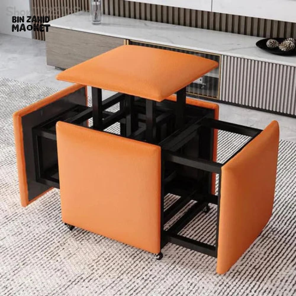 5IN1 NORDIC LEATHER OTTOMAN MULTIFUNCTIONAL STOOL STORAGE FOOT STOOL - Image 8