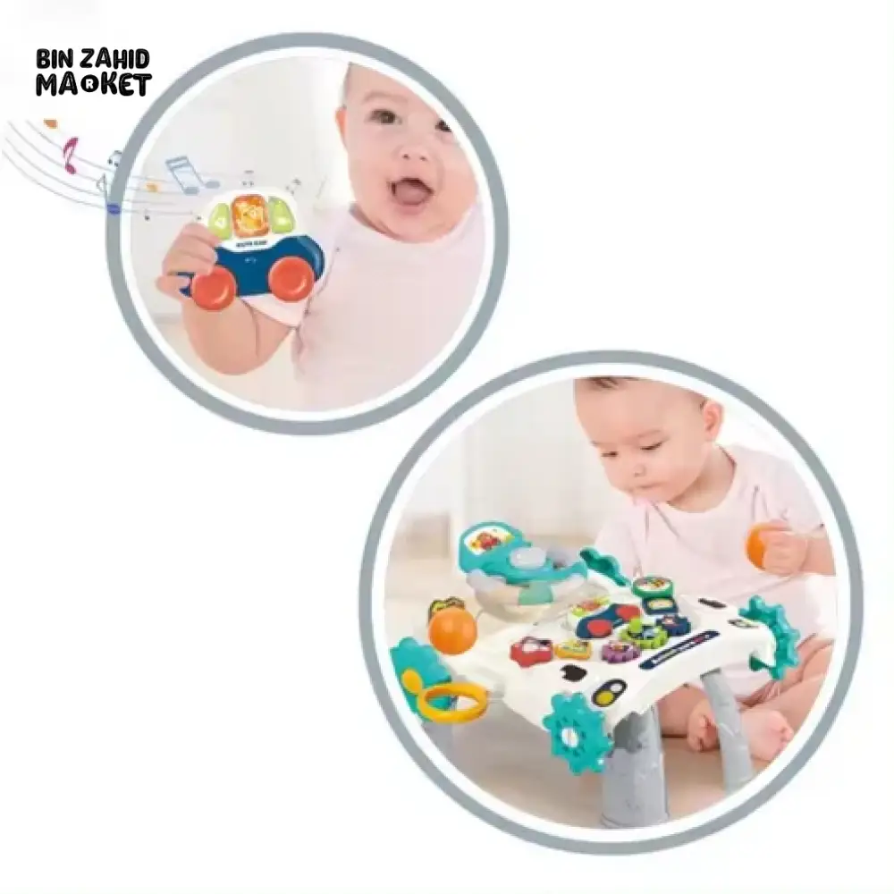 JOYOUS 6-IN-1 MULTIFUNCTIONAL WALKER BEST FOR EARLY EDUCATION & TODDLER DEVELOPMENT ACTIVITY CENTER WITH PLAY LEARN & WALK FUNCTIONS - GREY - Image 6