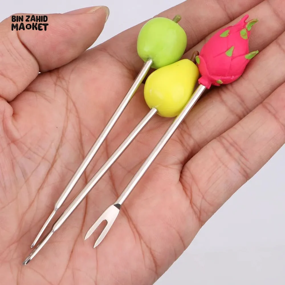 6 PIECES PATTERN FRUITS FORK - Image 5