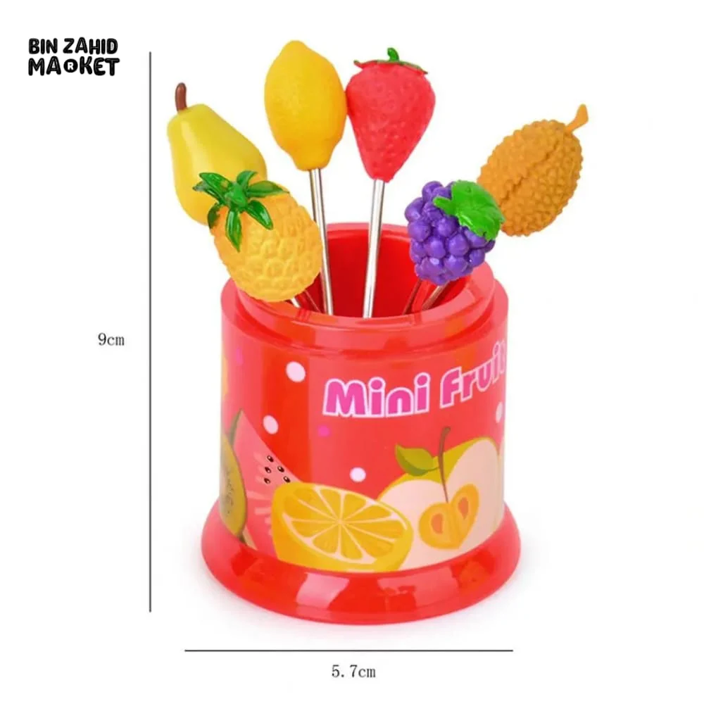6 PIECES PATTERN FRUITS FORK - Image 6