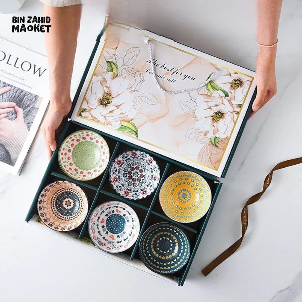 BOHEMIAN PORCELINE BOWL SET - 6 PIECES BOWL SET - Image 3