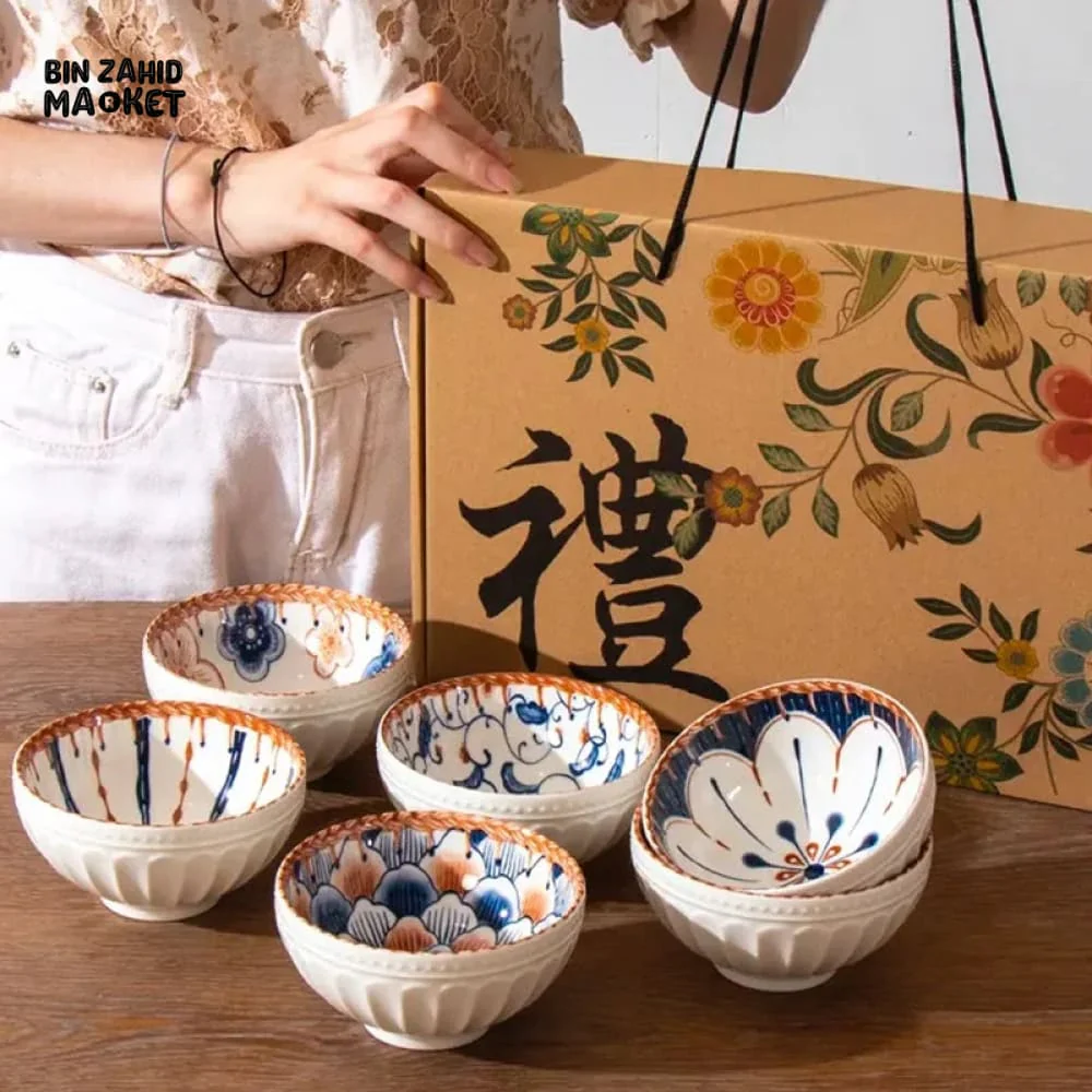 BOHEMIAN PORCELINE BOWL SET - 6 PIECES BOWL SET - Image 6