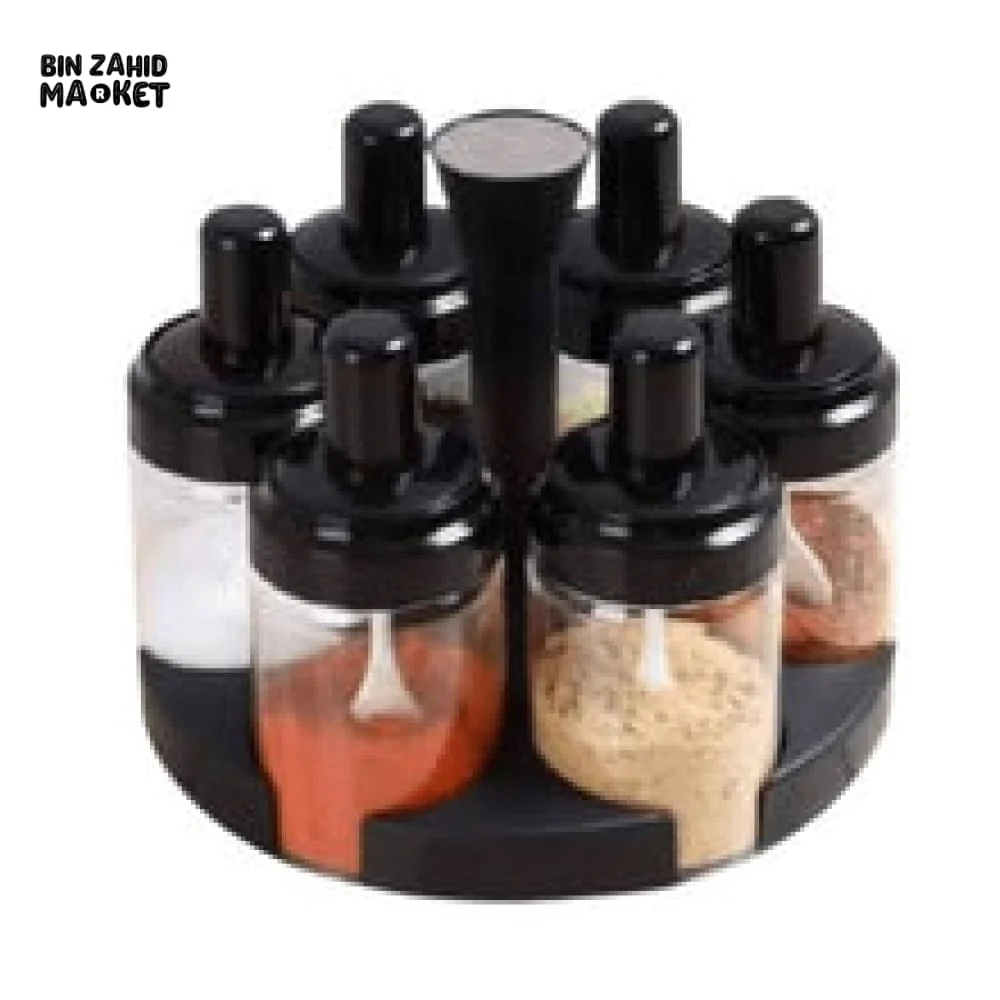 6 PIECES ROTATING SPICES JAR SET - Image 2