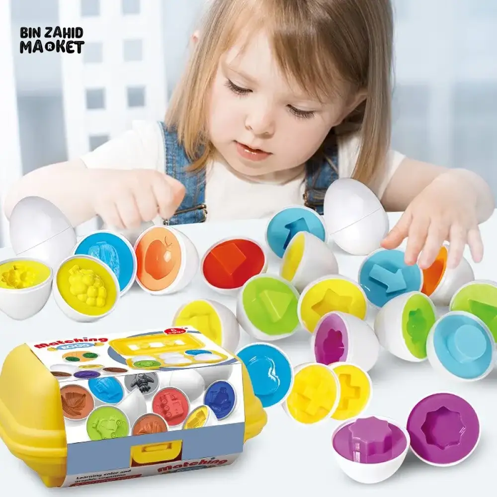 6 PIECES SMART & SHAPE MATCHING EGGS TOYS FOR KIDS