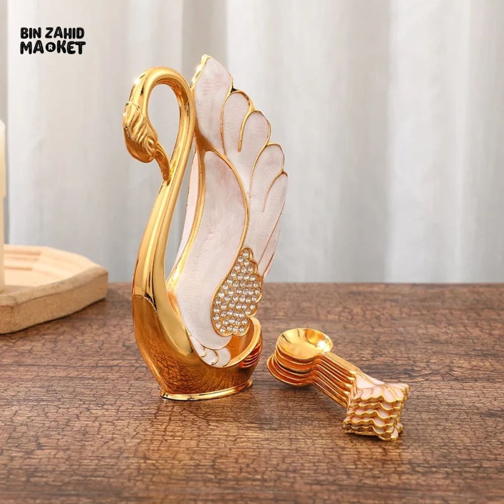 6 PIECES SWAN DESSERT SPOON SET - Image 4