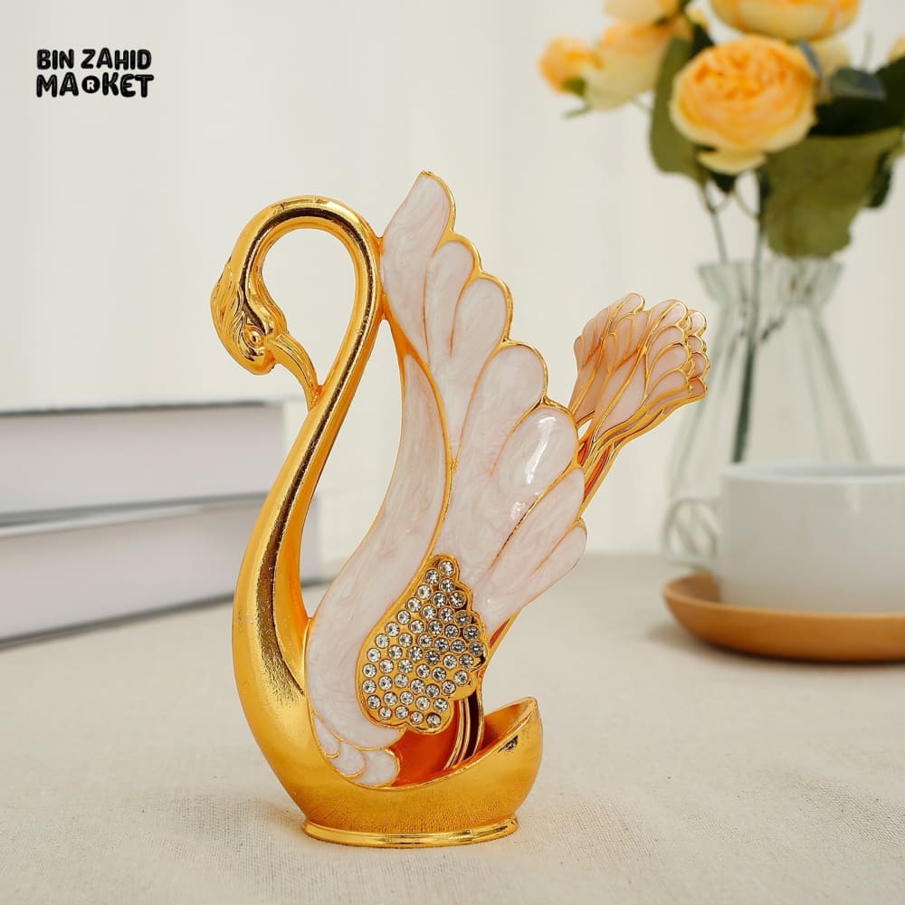 6 PIECES SWAN DESSERT SPOON SET - Image 5