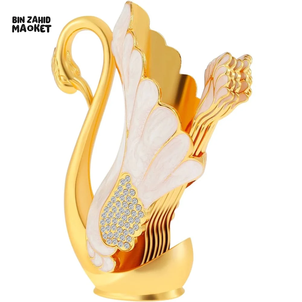 6 PIECES SWAN DESSERT SPOON SET - Image 6
