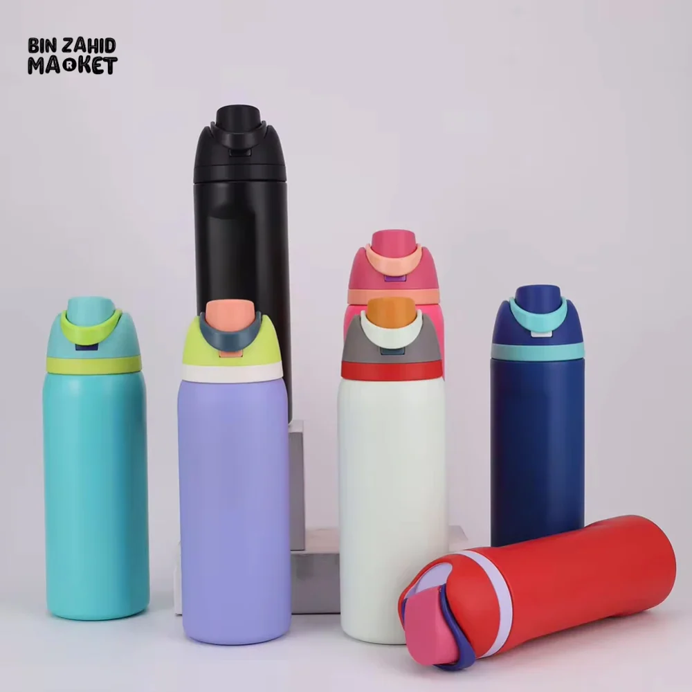 650ML STAINLESS STEEL THERMOS BOTTLE – VACUUM FLASK WITH LID INSULATED SPORTS MUG - Image 6
