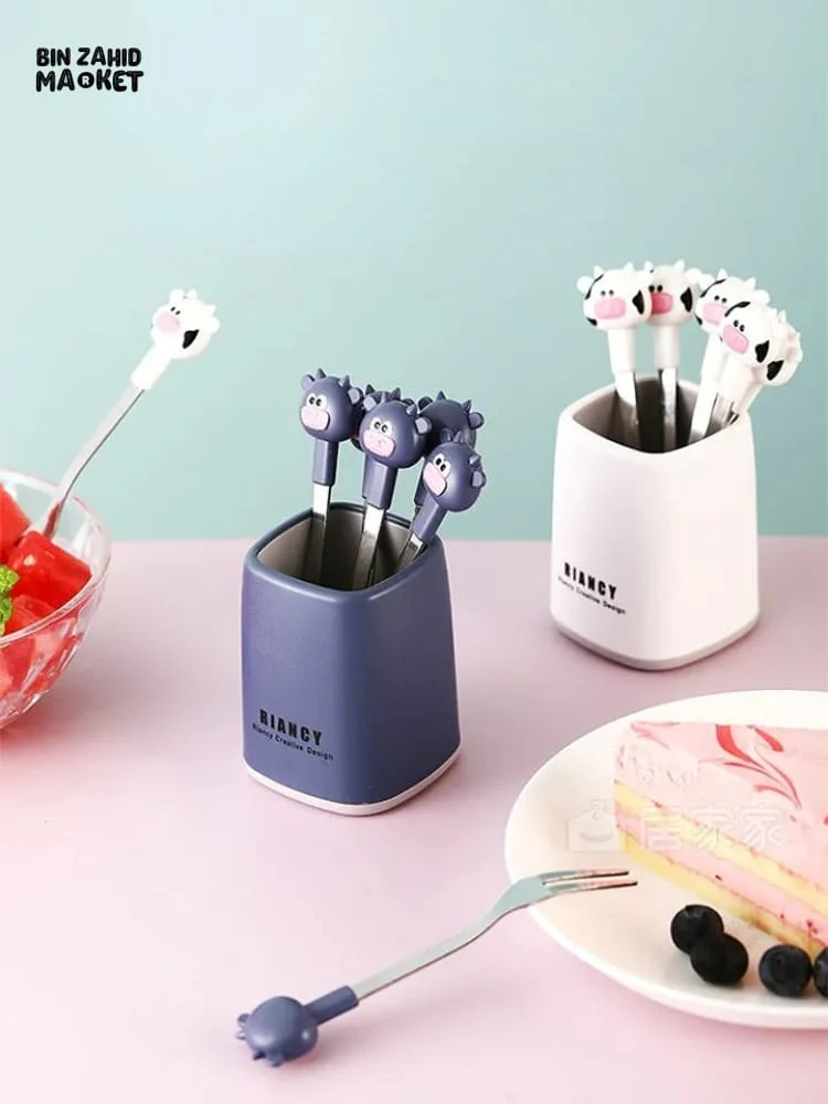 6IN1 CARTOON FRUITS FORK SET - Image 4