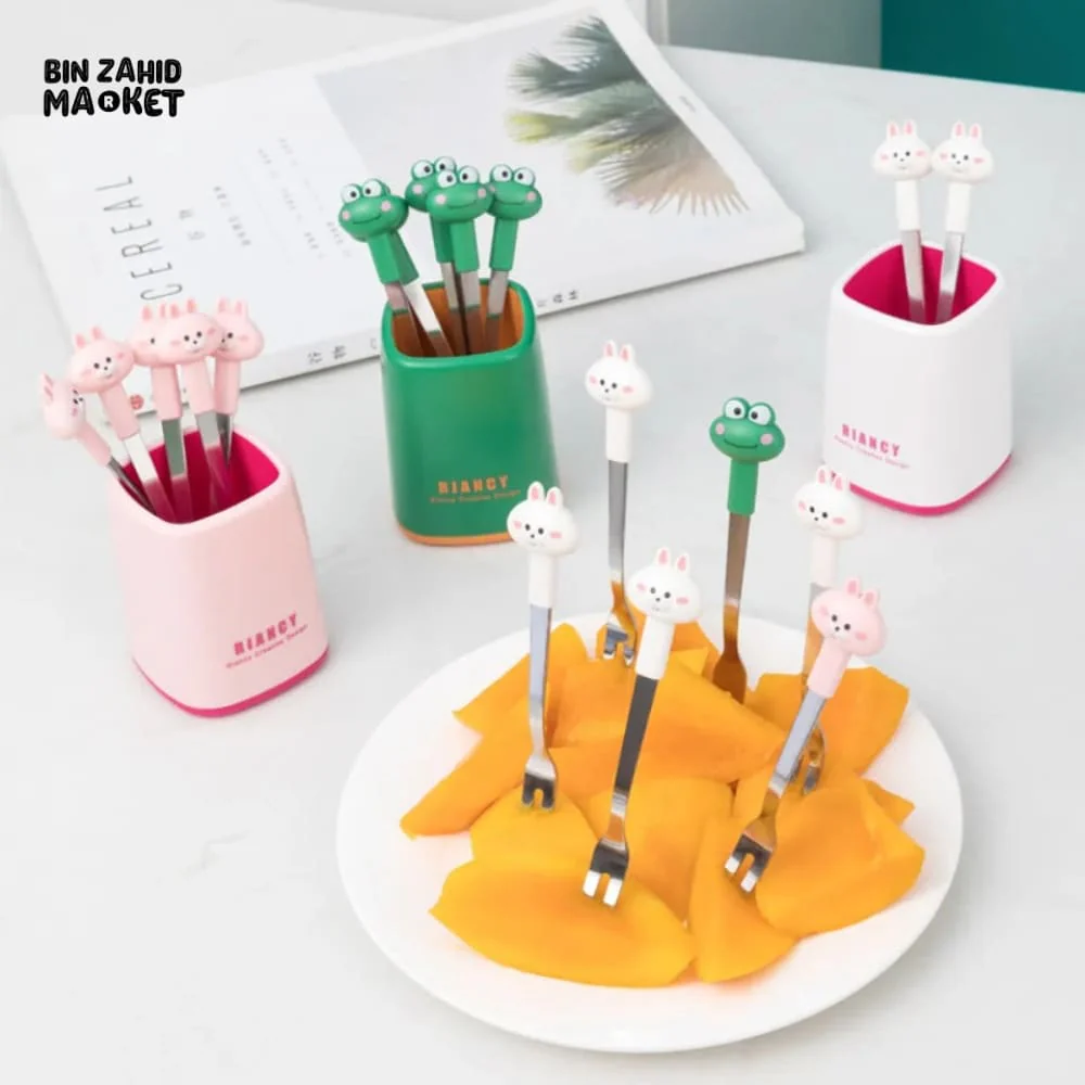 6IN1 CARTOON FRUITS FORK SET - Image 5