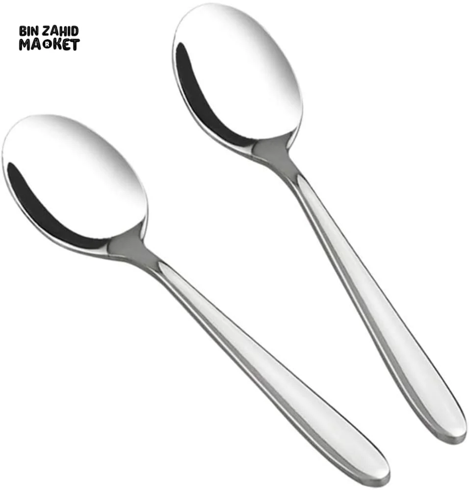 6 PIECES STAINLESS STEEL COFFEE & DESSERT SPOONS - Image 4