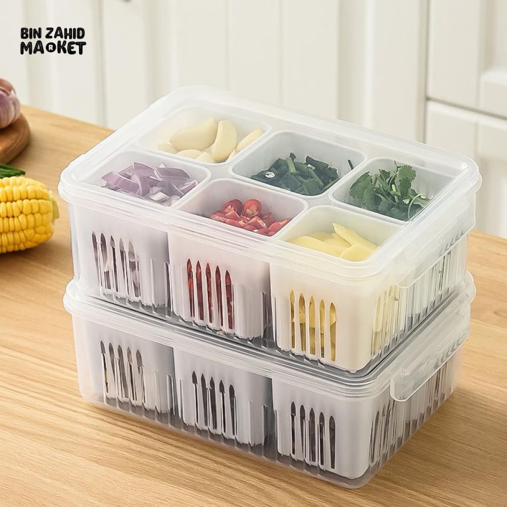 6X PORTIONS REFRIGERATOR STORAGE BOX - Image 4