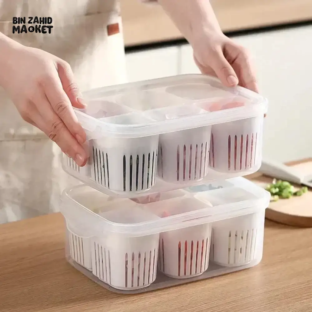 6X PORTIONS REFRIGERATOR STORAGE BOX - Image 6