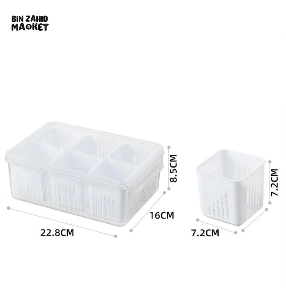 6X PORTIONS REFRIGERATOR STORAGE BOX - Image 9