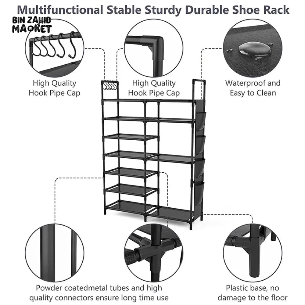 7X LAYERS 22X PAIRS SHOE RACK - Image 5