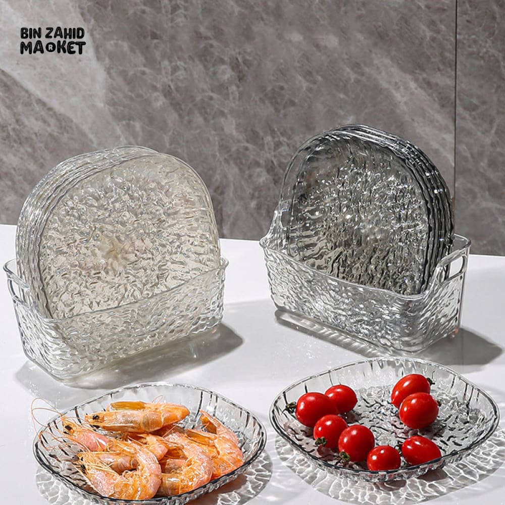 8 PIECES EASY TO CLEAN SNACK TRAY – FOOD GRADE PP STORAGE BOX FOR DRIED FRUIT CANDYNUTS & MULTIPURPOSE KITCHEN USE - ACRYLIC - Image 6