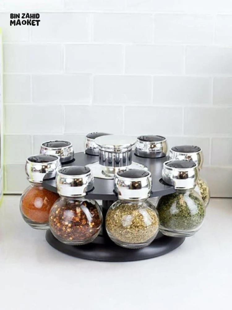 8IN1 REVOLVING SPICE JAR RACK - Image 2